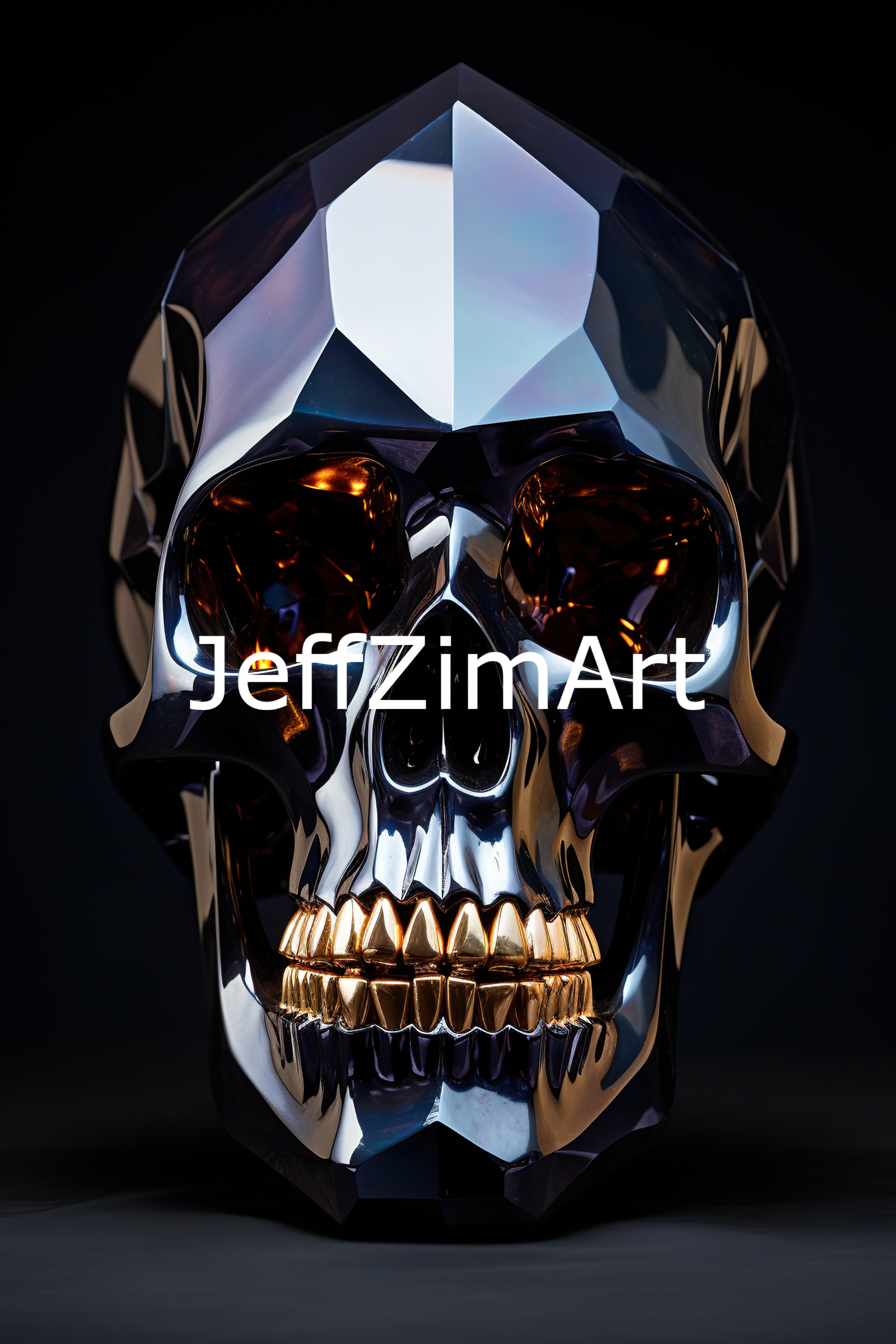 Crystal Skull Halloween Wall Art Poster Digital Image File Download Print at Home